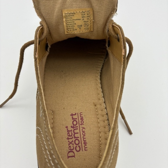 NWOB Dexter Comfort Memory Foam Burt Plain Toe Oxford Tan Suede Style Shoe - Picture 12 of 13